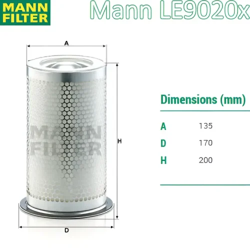 Lọc tách dầu LE9020x Mann filter cho máy nén khí