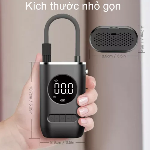 Kích thước máy nén khí mini dùng bơm xe nhỏ gọn