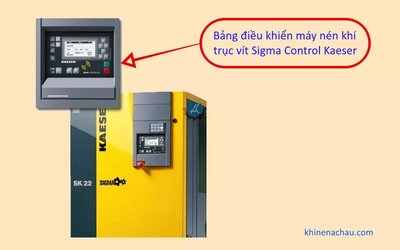 Vị trí lắp bảng điều khiển máy nén khí Sigma Control Kaeser