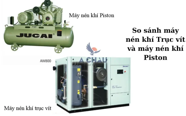 So sánh máy nén khí trục vít và máy nén khí Piston