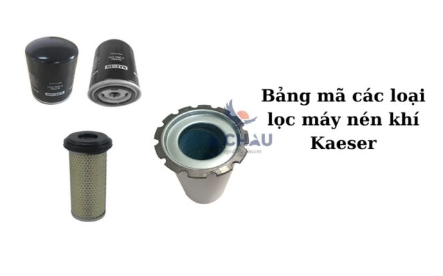 Bảng mã lọc máy nén khí Kaeser