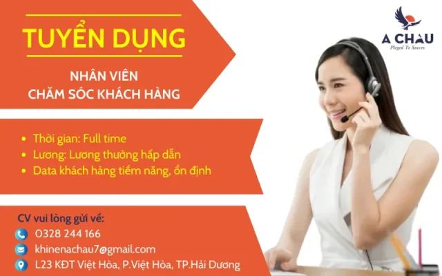 Tuyển nhân viên chăm sóc khách hàng