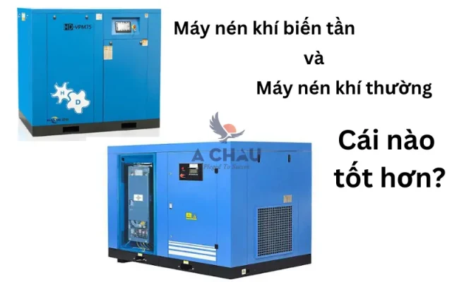 Máy nén khí biến tần và máy thường